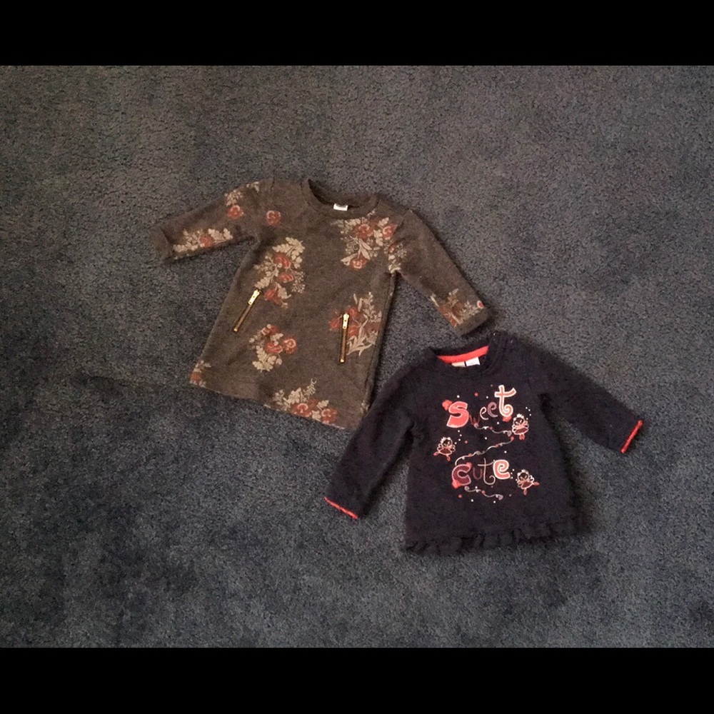Two cute dresses for a baby girl
